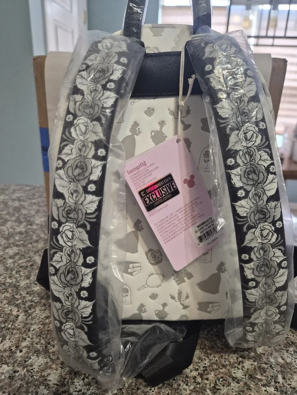 Loungefly Exclusive Sketch Belle Floral Mini Backpack